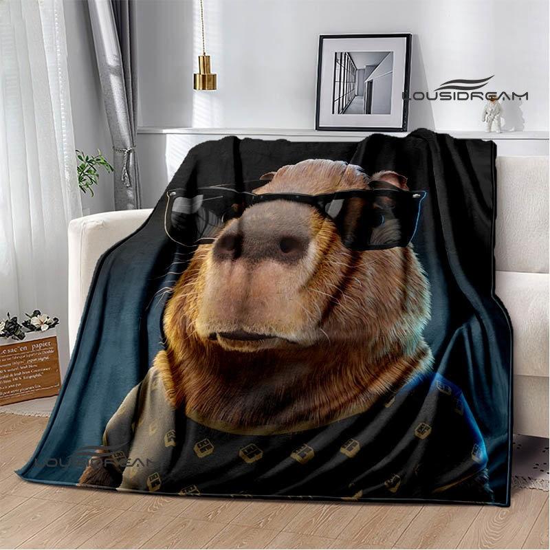 

Одеяло Capybara Club в стиле аниме, одеяло cubre cama, теплое одеяло, одеяла для кроватей, одеяло для пикника, подарок на день рождения 150x200cm