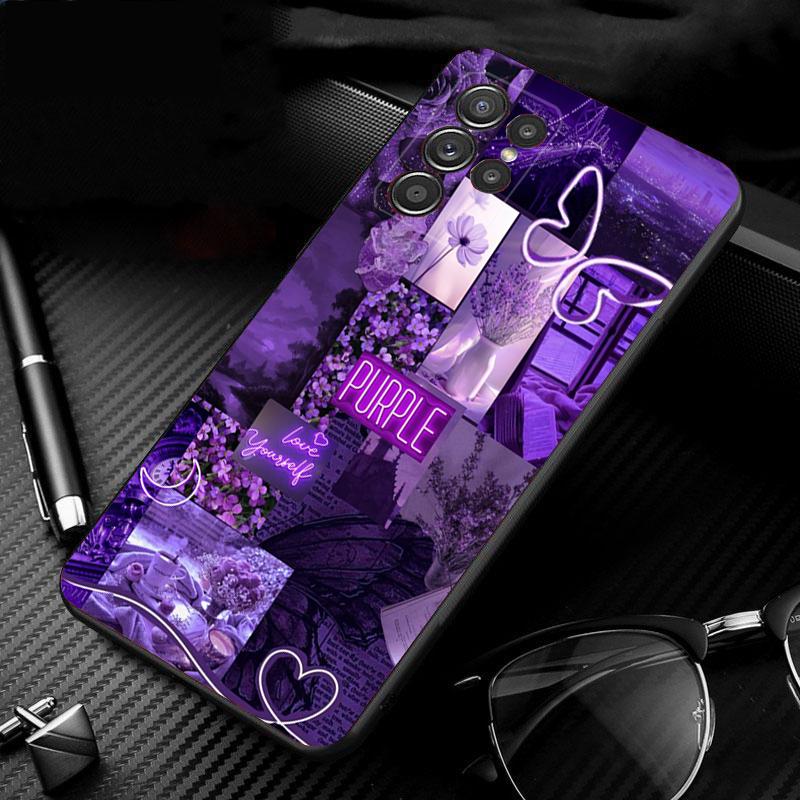 

Phone Case For Samsung Galaxy S25 S24 S23 S22 S21 Ultra S24 S23 S22 S21 S25 Plus S24 S20 FE Purple Aesthtic S25Ultra