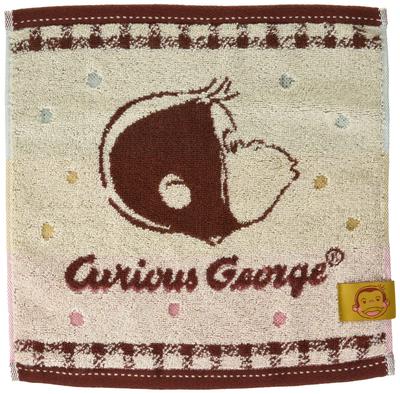 Marushin Carry Curious George and Cheerful Available In 2 4765009900 Towel/Hand Towel, George, Cotton, Sizes,