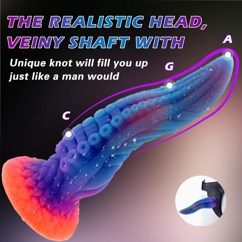 Luminous Silicone Tentacle Anal Dilator and Masturbator for All Genders