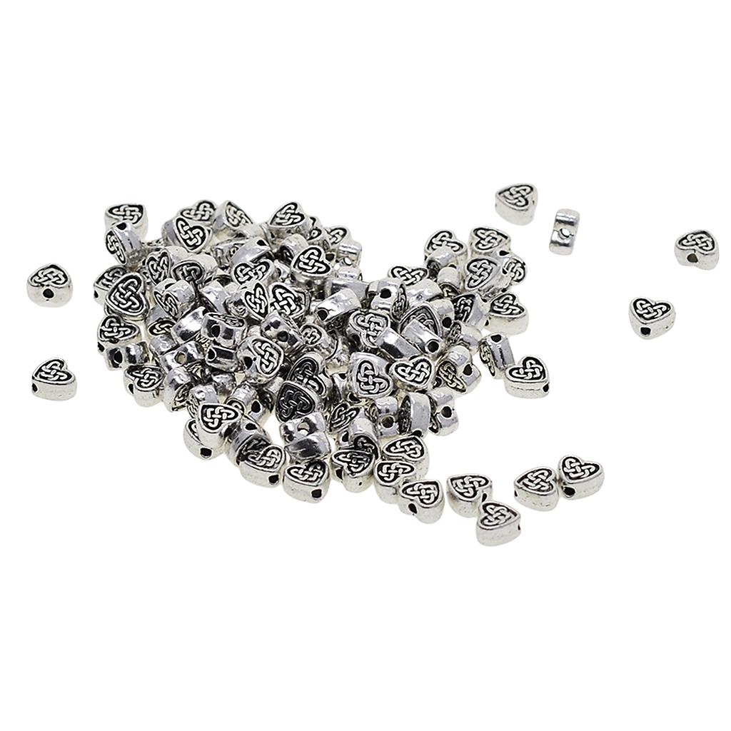 15Pcs Tibetan Silver Round Ball Spacer Beads Charms 7.5mm