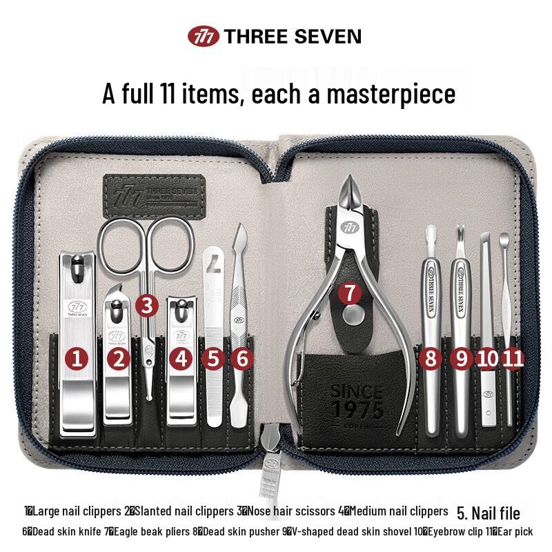 THREE SEVEN 11-Piece Nail Tool Kit