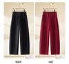 Women's Stylish Elastic Waist Wide-Leg Pants - Spring/Autumn 2026 Lace-Up Casual Drape