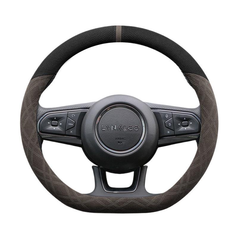 Lynk & Co Steering Wheel Cover for 03/01/02/03+/05/06/09 - Dedicated Suede, All-Season Use