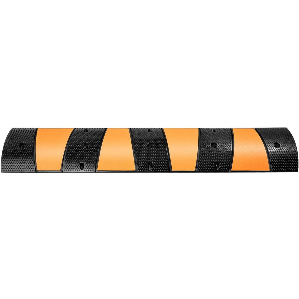 Rubber Speed Control Hump, Dual Channel, 2 Units, 72.8" Length, Supports Up to 22000 LBS, Dimensions 72.8 x 12.2 x 2.2, Suitable for Asphalt,