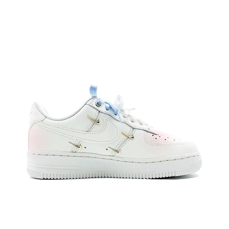 Nike Air Force 1 Begonia Cherry Blossom Abrasion Resistant Low top Skateboard Shoes Women's White Blue FV3654-111(Team641-)