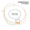 Sweet Cool Spice Girl Merry Su Butterfly Pendant Double Waist Chain Ladies Sexy Street Shoot Single Circle Metal Body Chain