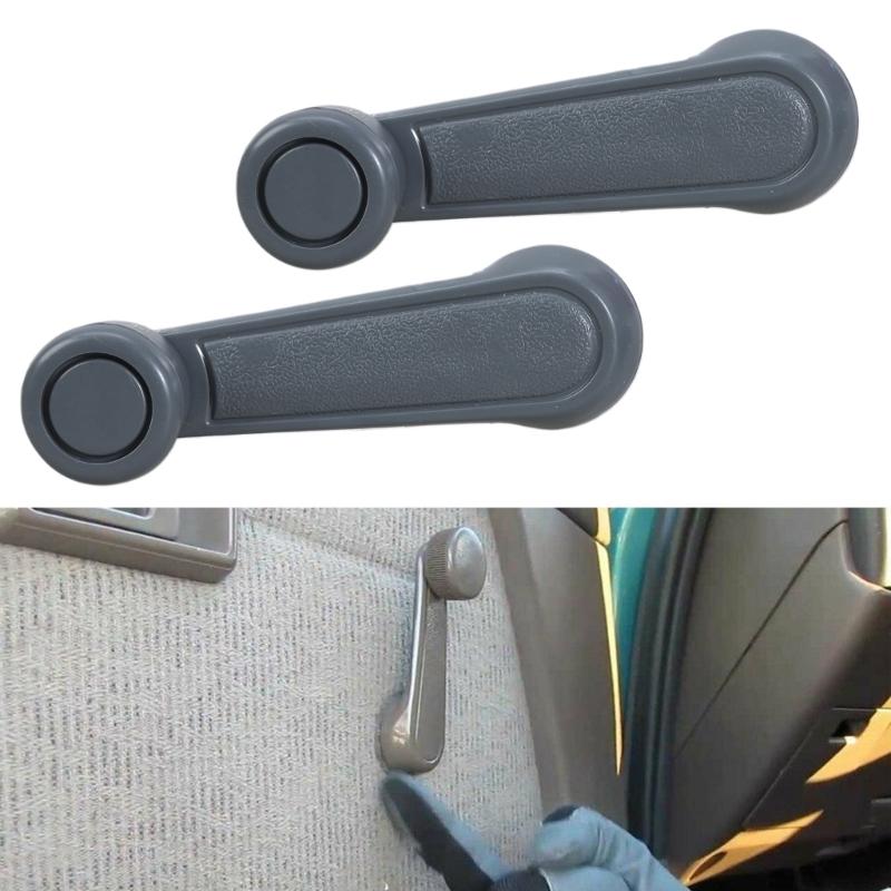 Fensterkurbel, 2 Stück, automatische Fenstergrifferhöhungen, Kurbelkurbel für T100, Pickup (Grau)