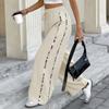 Women's Loose Casual Leopard Print Drawstring Wide Leg Pants