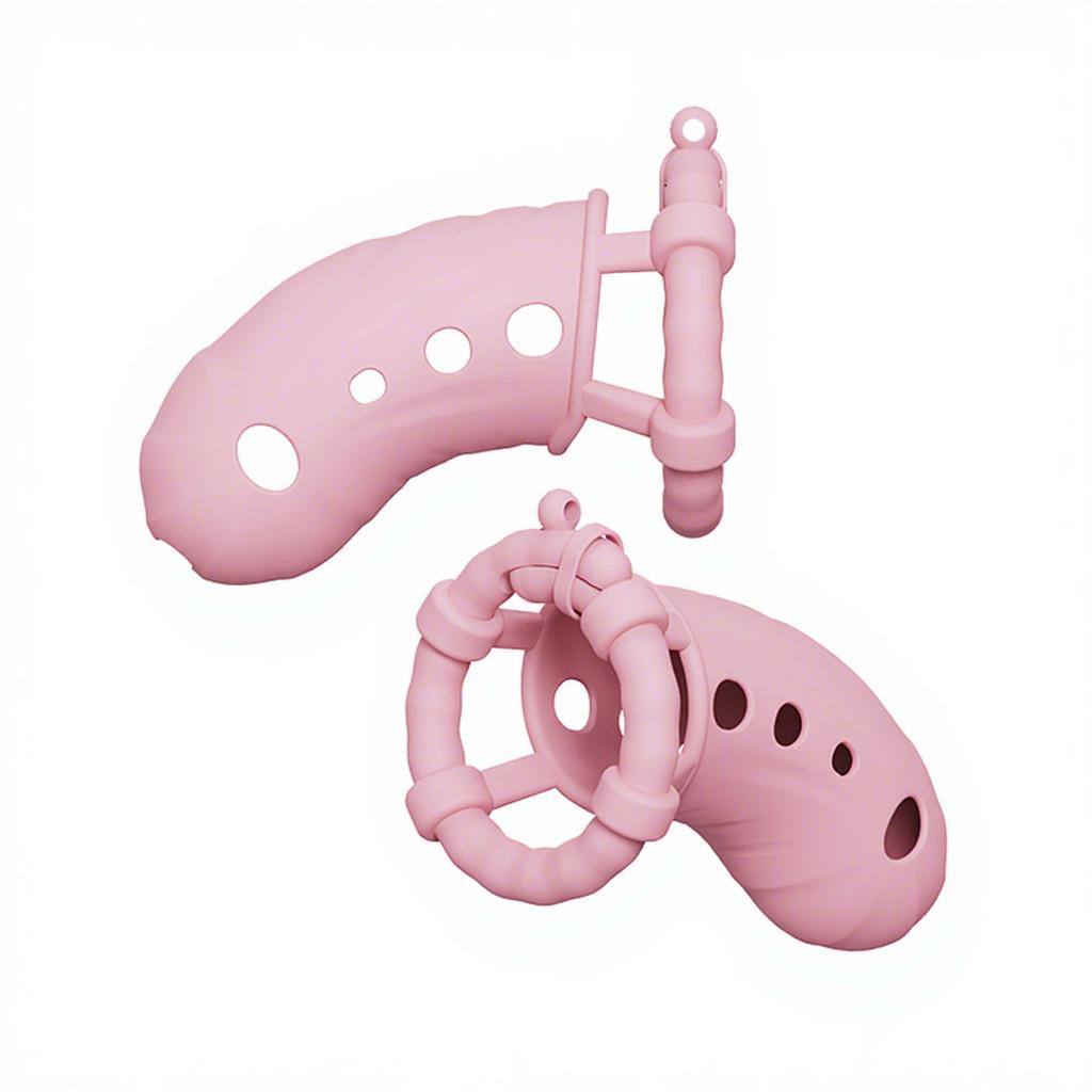 SEXBAY's Latest All-silicone Design Can Be Paired with Chastity Cage Male Penis Cage Metal Lock In Different Sizes for Soft Skin