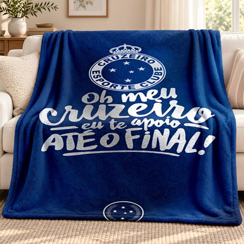 Cruzeiro Esporte Clube blanket Flannel Blanket Soft Cozy Plush Throw for Sofa Bed Lightweight Home Decoration Outdoor camping