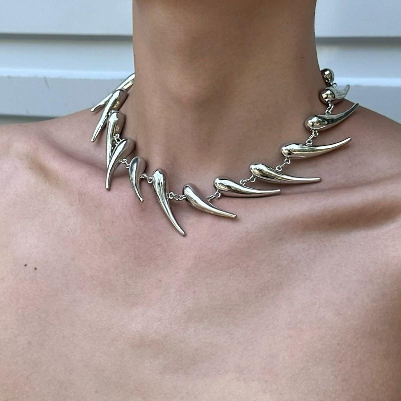 Geometric Asymmetrical Irregular Alloy Pendant Necklace Men Women Hip Hop Streetwear Statement Jewelry