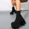 Ladies Shoes 2024 High Quality Slip-on Women's Boots Fashion Round Toe Modern Boots Women Hot Sale Plus Size Solid Ankle Boots