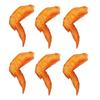 Pack of 6 Realistic Orleans Grilled Chicken Wing Models PVC Crafted Simulation Chicken Wing Ornament for Party Decors
