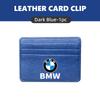 ZDNE2 Car Leather Wallet Clip Driver License ID Card Storage Holder For BMW X3 X5 M5 M3 E46 E90 E60 F10 E39 F30 E36 G30 E87 E70