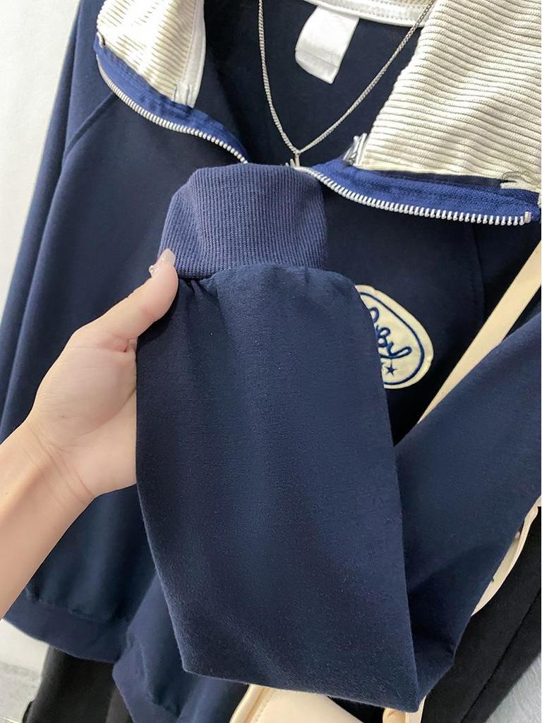 Extra Large American Retro Women's Sweatshirt: Spring/Autumn 2025 Thin & Lazy Style