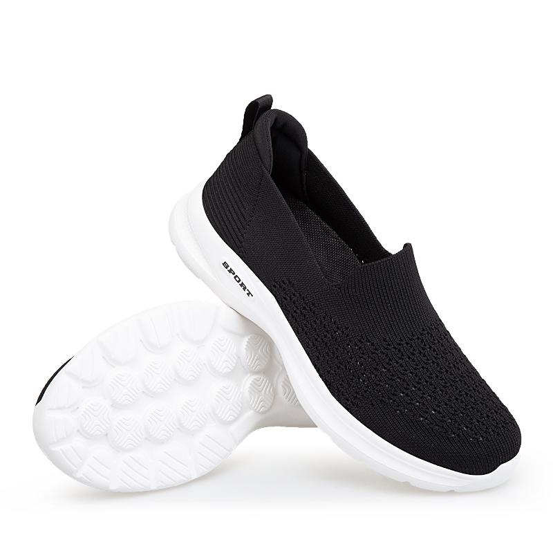 Fashion Women Comfortable Shoes Summer Flat Shoes Breathable Mesh Outdoor Walking Shoes Slip On Female Casual Sneaker Lightweight