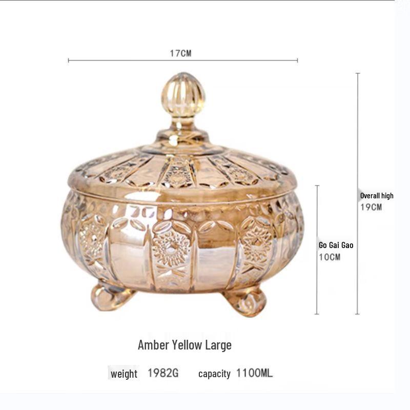 Vintage Glass Footed Candy Jar