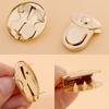 Golden Clasps Decorative 3pcs Lock Snap Fasteners For Diy Handbags Crafts Stylish Bag Clasps Elegant Accessory For Womens Wallets Totes Bags