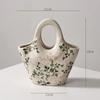 Bag Ceramic Vase Ornaments, Living Room, High Sense, Flower Arrangement, Hydroponics, Creative French Retro Pastoral Style.