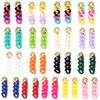 A Pair 18×67mm Acrylic Earrings Matte Colorful Heart shaped Chain Pendant For Women's Charm Earrings Gift Diy Jewelry Making