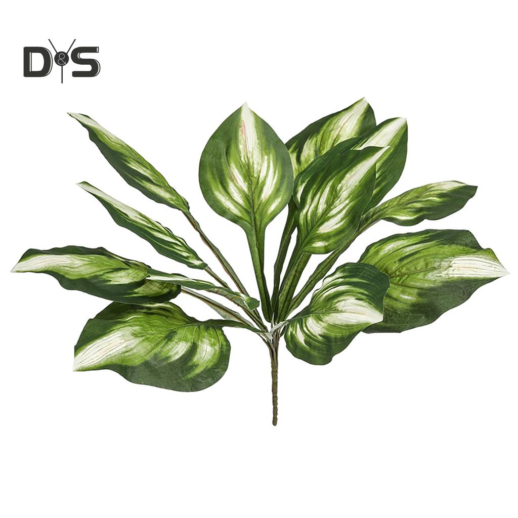 Lifelike Simulated Flowers Artificial Green Leaves DIY Plant for Garden Decor