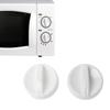 2 Stück Universal Weiß Mikrowellenherd Kunststoff Spule Drehknopf Loch D-förmig Timer Steuer Schalter Griff Langer Griff Ersatzteile