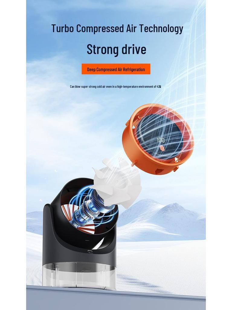 Portable USB Rechargeable Desktop Fan with Humidifier Spray