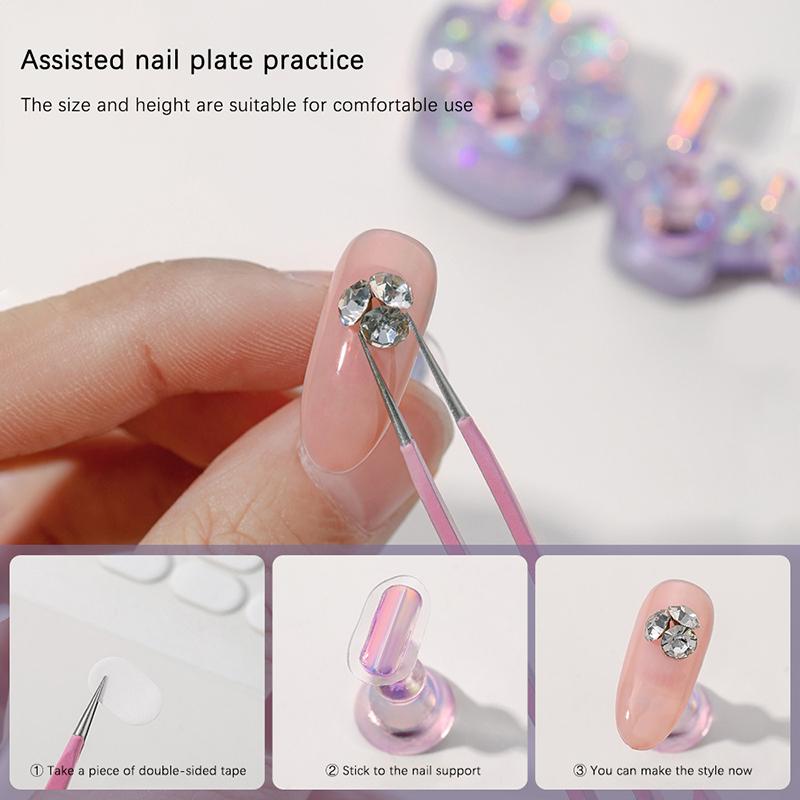 Cat Claw Nail Stand for Press On Nails Aurora Resin Showing Shelves Nail Display Magnetic Holder Manicure Organizer Tools