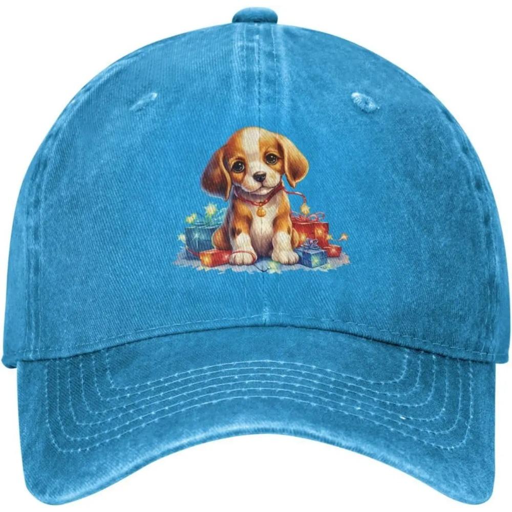 Beagle Puppy In Xmas Lights Hat for Men Baseball Hats with Design Hat