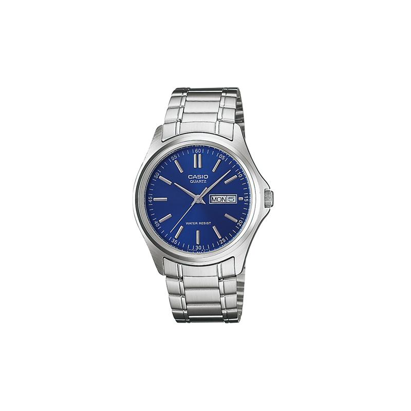 

Casio STANDARD series steel strap waterproof calendar quartz movement stainless steel strap Japanese and Korean watch men s watch blue MTP-1239D-2A синий