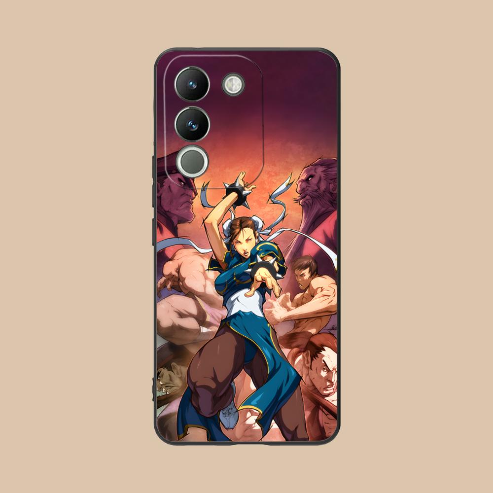Street Fighter Chunli Phone Case for VIVO V60 V50 V40 V30 V29 V27 V25 V23 Pro Lite 5G Colorful Printing Cover Pretty Smartphone