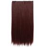 Extensiones de cabello sintético largo y liso con 5 clips, resistente al calor, para uso diario.