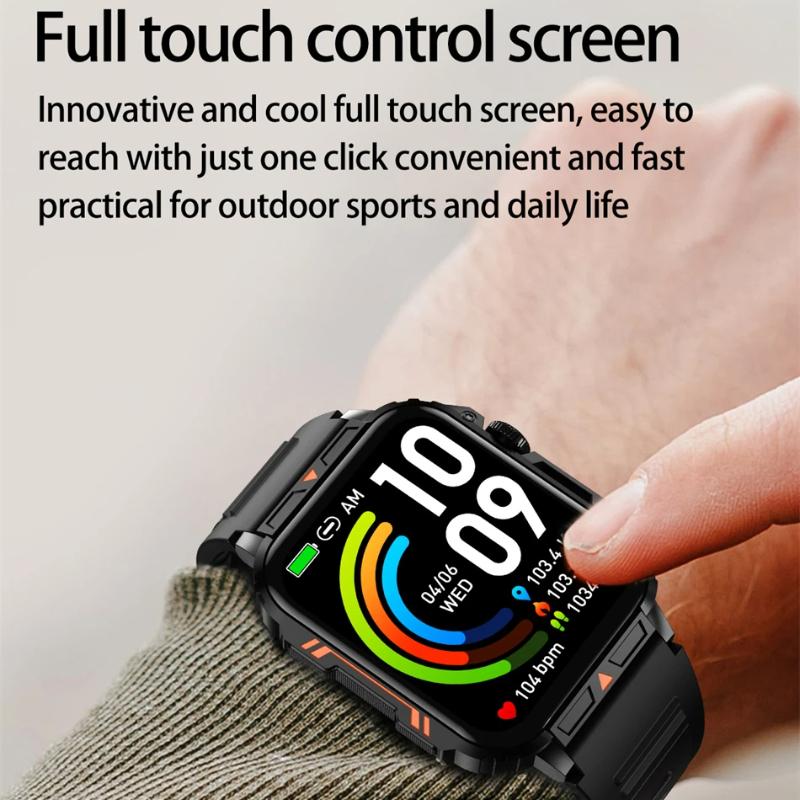 2025 New 1.95 Outdoor Military Man Smart Watch Men Bluetooth Call Smartwatch Men For Android IOS IP68 Waterproof Ftiness Watches