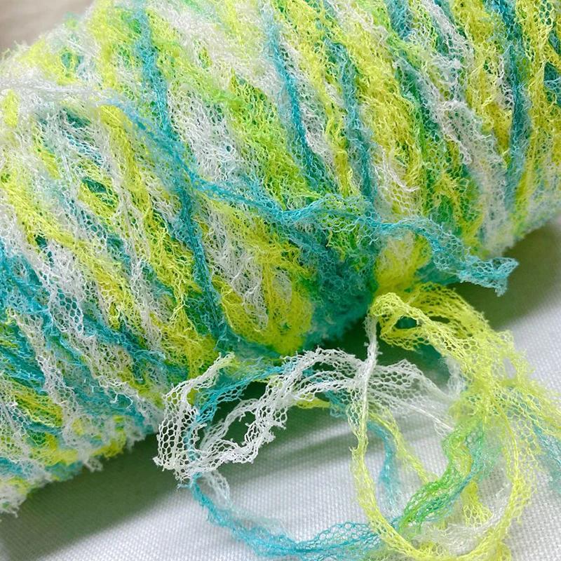 250g Net Cloth Yarn Nylon Blended Yarn for Knitting Space Dye Polyester Yarn Crochet Threads Knit Scarf Bags Knitting Yarn