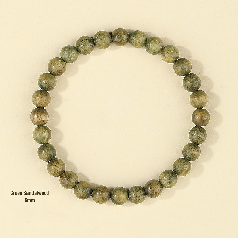 Lotus Tower Green Sandalwood Bracelet with Lotus Prayer Beads for Women