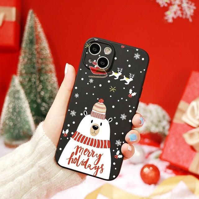

Чехол для телефона с Рождеством для Iphone 14 13 12 11 Pro Xs Max Mini X Xr Se3 2022 Se2 7 8 6 6s Plus, мягкий противоударный чехол из ТПУ Funda Etui For iPhone 7 8