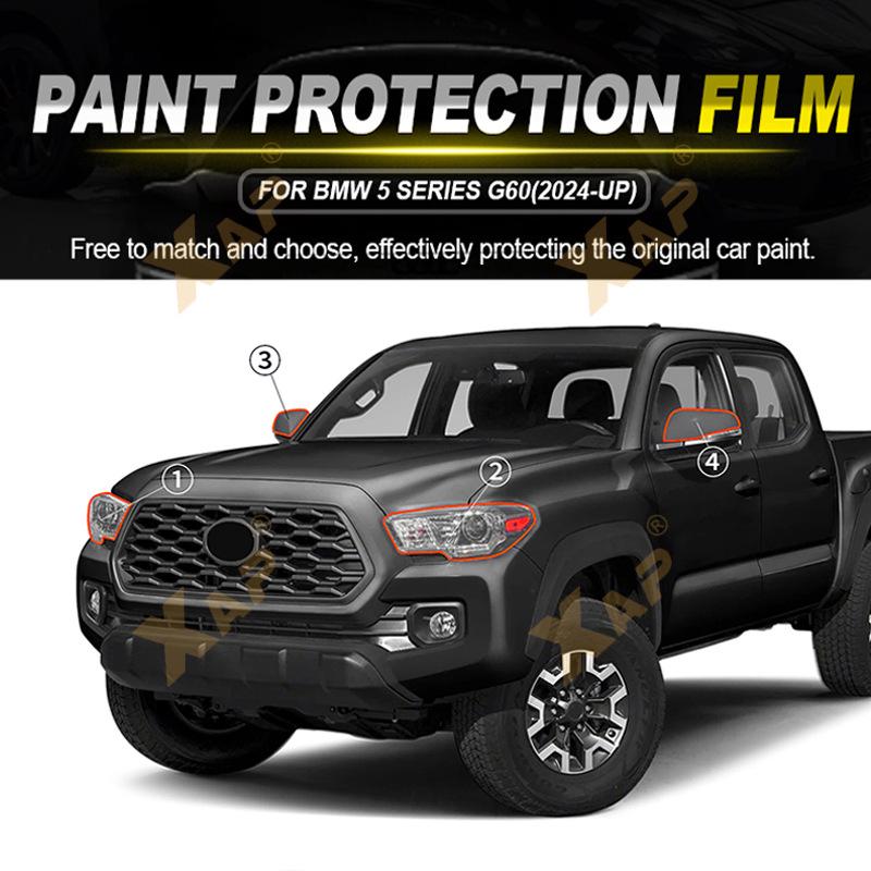 Toyota Tacoma Custom Protective Film Set for Headlights and Mirrors