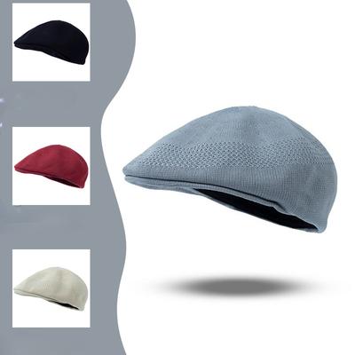 Nový žakárový baret pro ženy Tenký módní malířský klobouk Korejský styl Jednobarevný Univerzální Prázdný přední klobouk