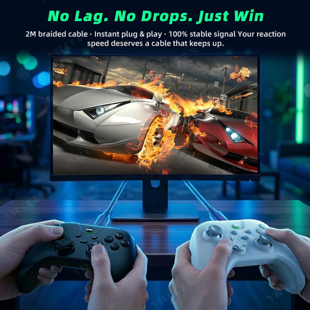 G4 Verkabelter Gamecontroller für PS4 Kompatible Konsole und PC mit Turbo und Dual-Vibration