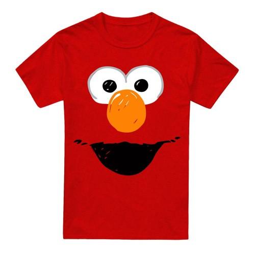 Sesame Street Unisex Adult Elmo Sketch Heather T-Shirt