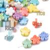 Five-Petal Flower Ceramic Beads for DIY Jewelry Making