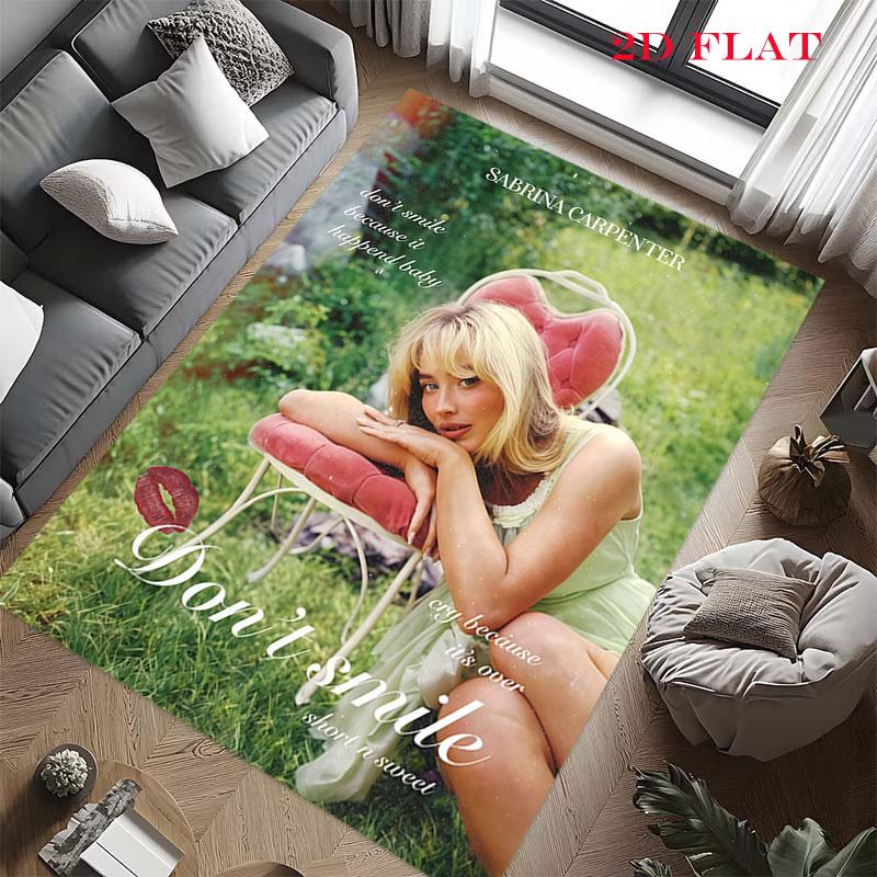 Sabrina Carpenter Glow Carpet Rug for Living Room Bedroom Home Sofa Decoration,Kids play Nonslip Floor Mat