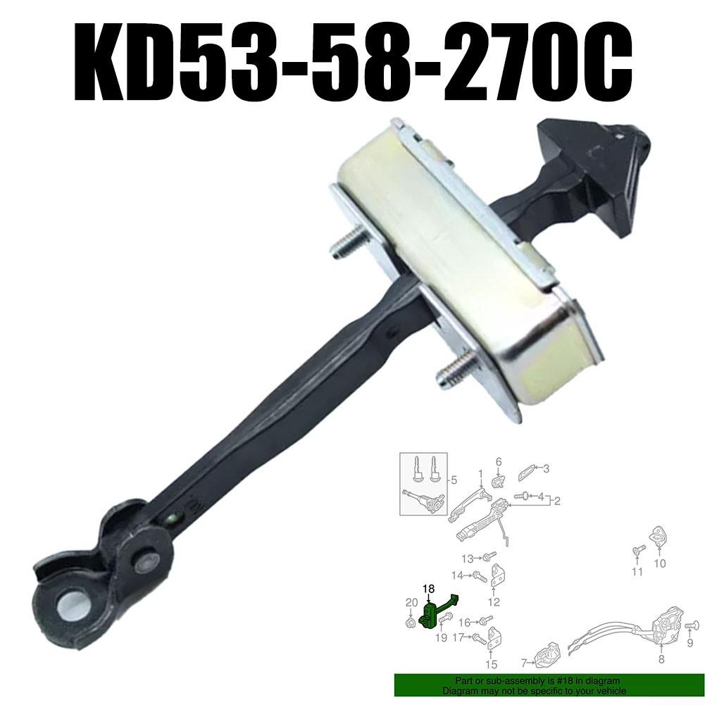 Front Door Check Black Replacement Silver Practical