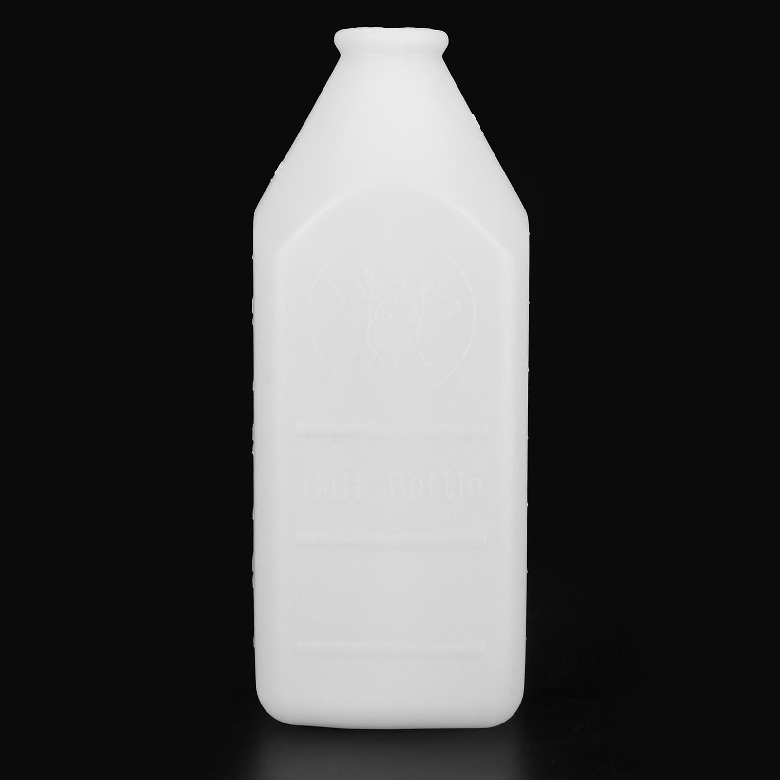 Geitenflesjes, 4L Platte Rubberen Voederbak voor het Voeren van Kalveren Fles Rubberen Speen Fles met Grote Diameter en Afneembare Speen