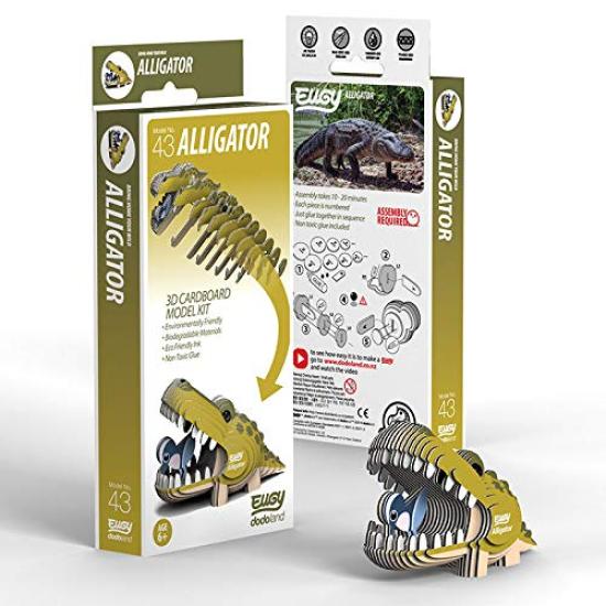 EUGY Crocodile Paper Puzzle - A Fun Educational Toy for Elementary School Boys and Girls, As Well As Adults, Making It a Great Gift.