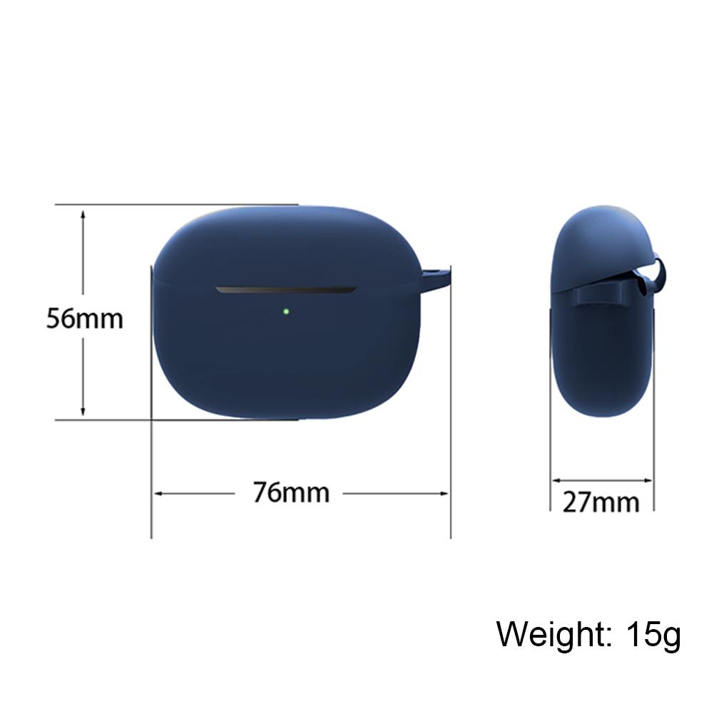 Liquid Silicone Headphone Holder with Metal Hook Portable Wireless Headset Cover All Inclusive Anti Shock for Redmi Buds 3 Lite