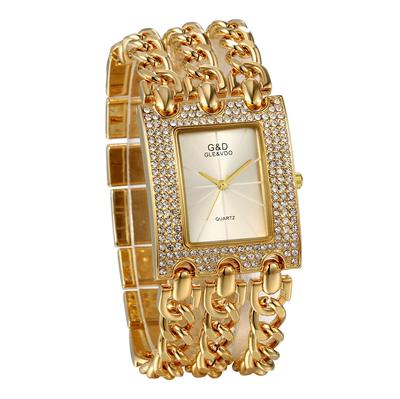 JEWELRYWE Watch Brand Popular Luxury Glare Watch Antique Fashion Bracelet Watch for Day Gold Women's Girlfriend, Daughter, Birthday, Anniversary,