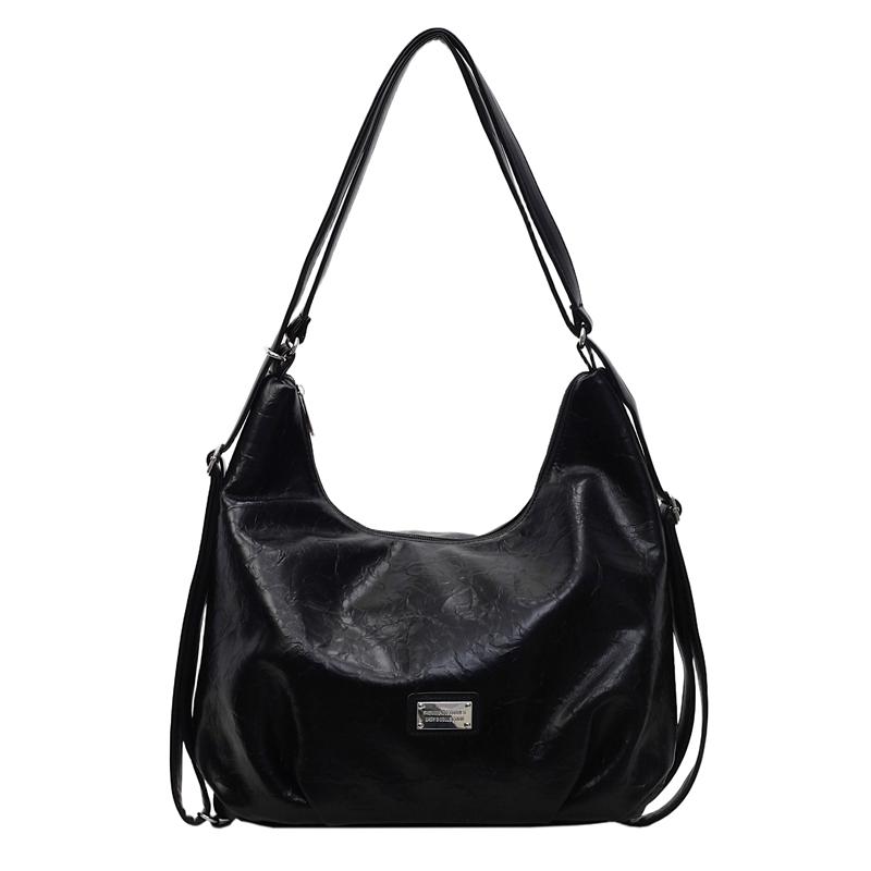 

Soft Leather Underarm Bag Women s Shoulder Crossbody Bag чорний