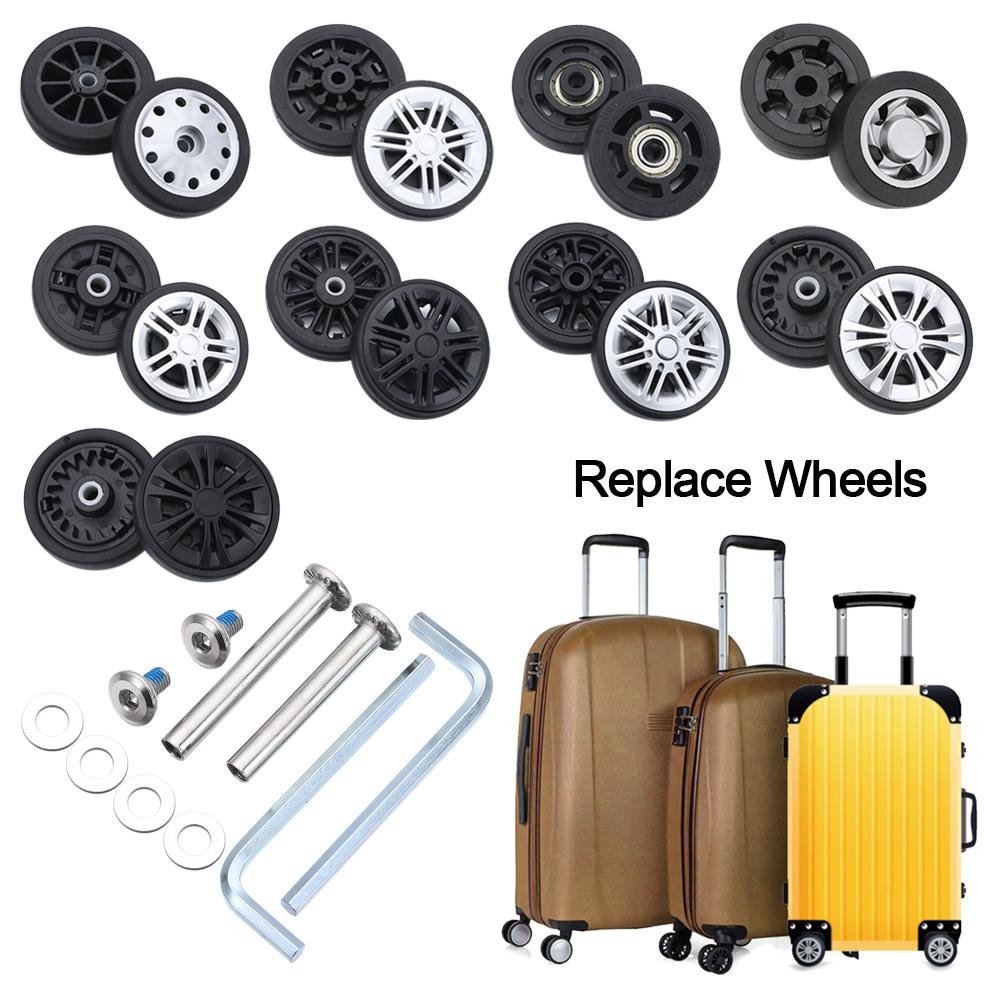 Replacement Suitcase Wheels Wear-resistant with Screw Replace Wheels Silent Caster Wheels Axles Repair Kit Luggage Accessories